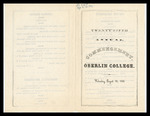 Oberlin College Commencement 1858