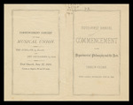 Oberlin College Commencement 1884