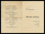 Oberlin College Commencement 1896