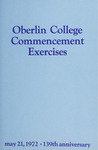 Oberlin College Commencement 1972