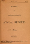 Annual Reports 1899 by Oberlin College