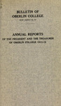 Annual Reports 1911-1912 by Oberlin College