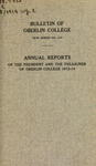 Annual Reports 1913-1914 by Oberlin College