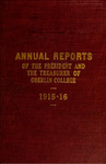 Annual Reports 1915-1916 by Oberlin College