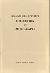 Mr. and Mrs. C.W. Best Collection of Autographs in the Mary M. Vial Music Library of the Oberlin College Conservatory of Music by Mary M. Vial Music Library, Oberlin College Conservatory of Music and Oberlin College Library